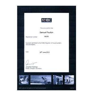 Samuel Poulton Properties - Certificate